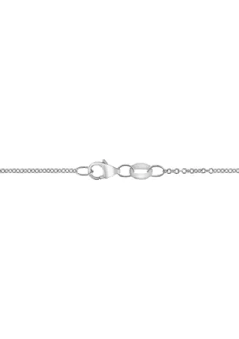 1/5 c.t t.w. Miracle Set Diamond Turtle  Pendant Necklace in Sterling Silver