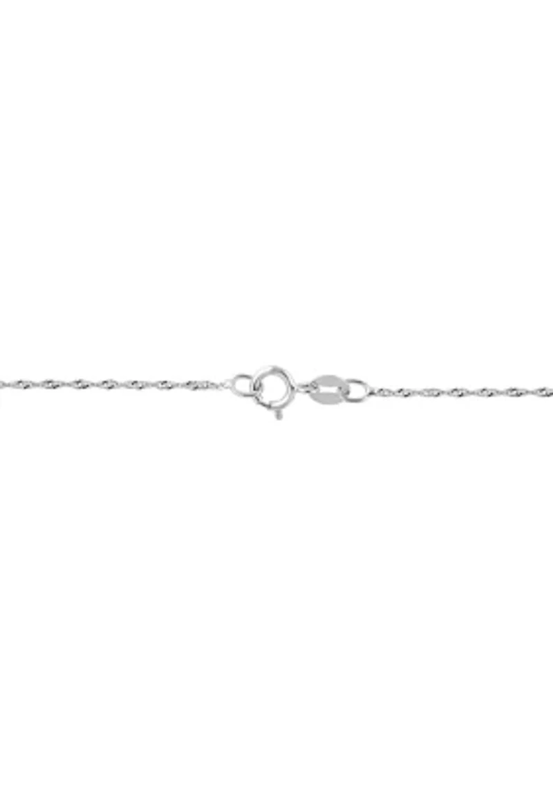 Miracle Set Diamond Pendant Necklace in Sterling Silver