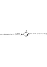 Sterling Silver Diamond Pendant 