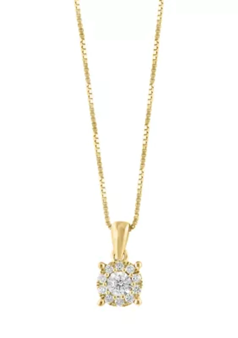 1/2 ct. t.w. Diamond Earrings and Necklace Set in Gold Over Sterling Silver