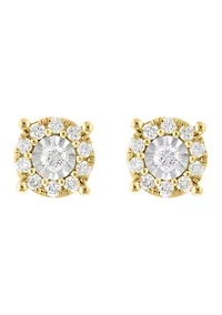 1/2 ct. t.w. Diamond Earrings and Necklace Set in Gold Over Sterling Silver