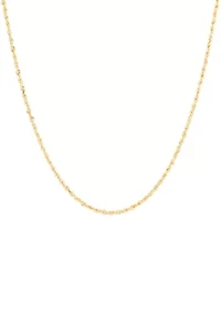 Solid Rope Chain Necklace in 14K Yellow Gold