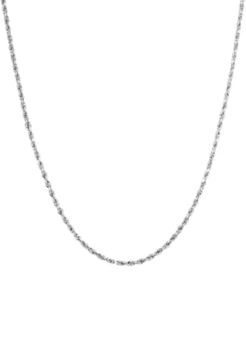 Solid Rope Chain Necklace in 14K Gold