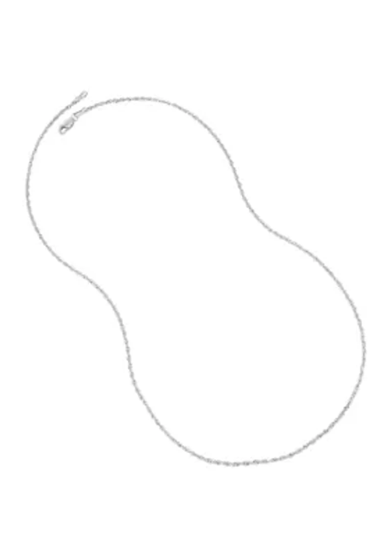 Solid Rope Chain Necklace in 14K Gold