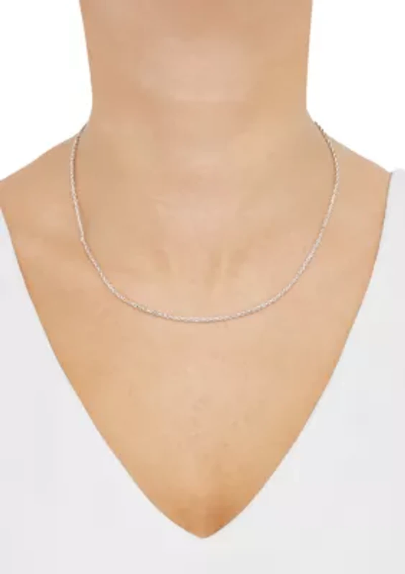 Solid Rope Chain Necklace in 14K Gold