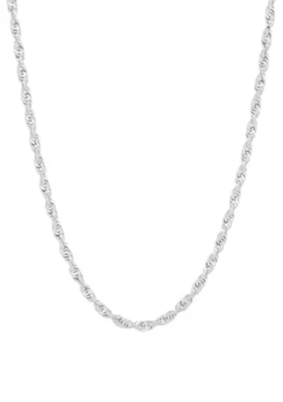 Solid Chain in 14K White Gold