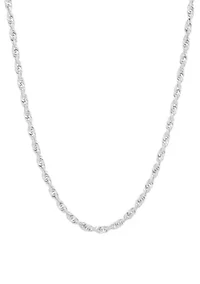 Solid Chain in 14K White Gold