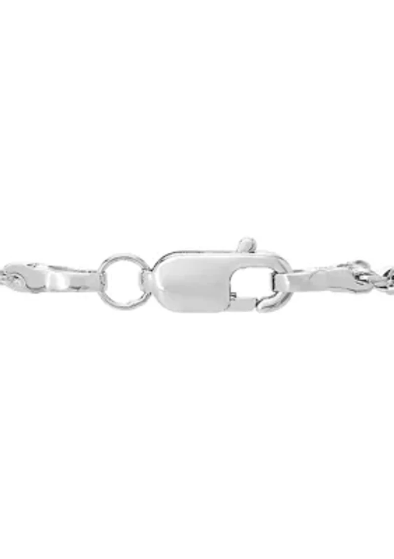 Solid Chain in 14K White Gold