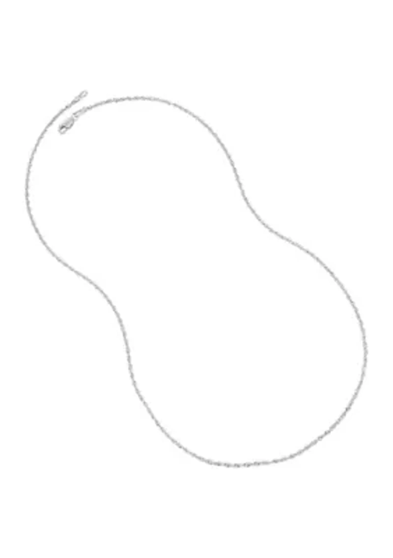 Solid Chain in 14K White Gold