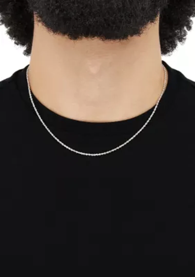 Solid Chain in 14K White Gold