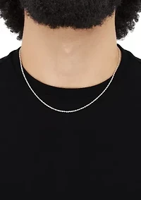 Solid Chain in 14K White Gold