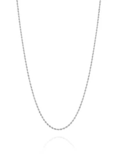 14K Gold Glitter Rope Chain Necklace