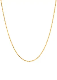 Heavy Hollow Glitter Chain in 14K Yellow Gold