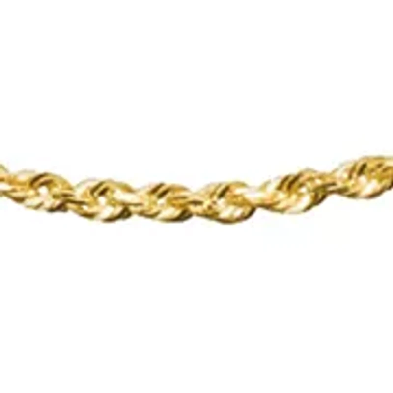 Solid Glitter Chain in 14K Yellow Gold
