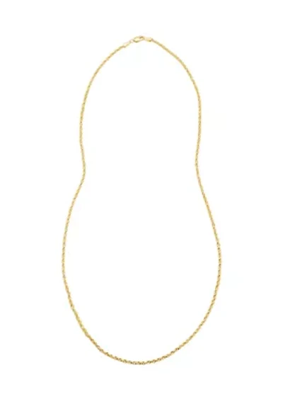 Solid Glitter Chain in 14K Yellow Gold