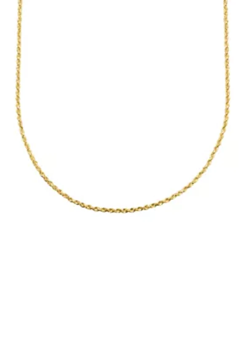 Solid Glitter Chain in 14K Yellow Gold