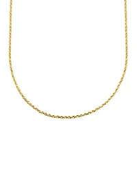Solid Glitter Chain in 14K Yellow Gold