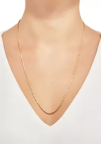 Solid Glitter Chain in 14K Yellow Gold