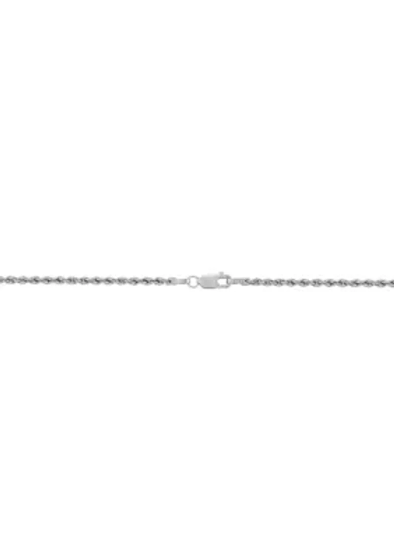 14K Gold Glitter Rope Chain Necklace
