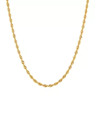Solid Glitter Necklace in 14K Yellow Gold