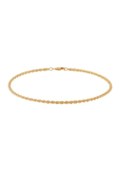Hollow Rope Bracelet in 14K Yellow Gold