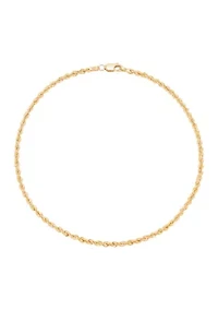 Hollow Rope Bracelet in 14K Yellow Gold
