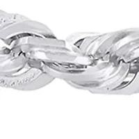 Solid Glitter Chain in 14K White Gold