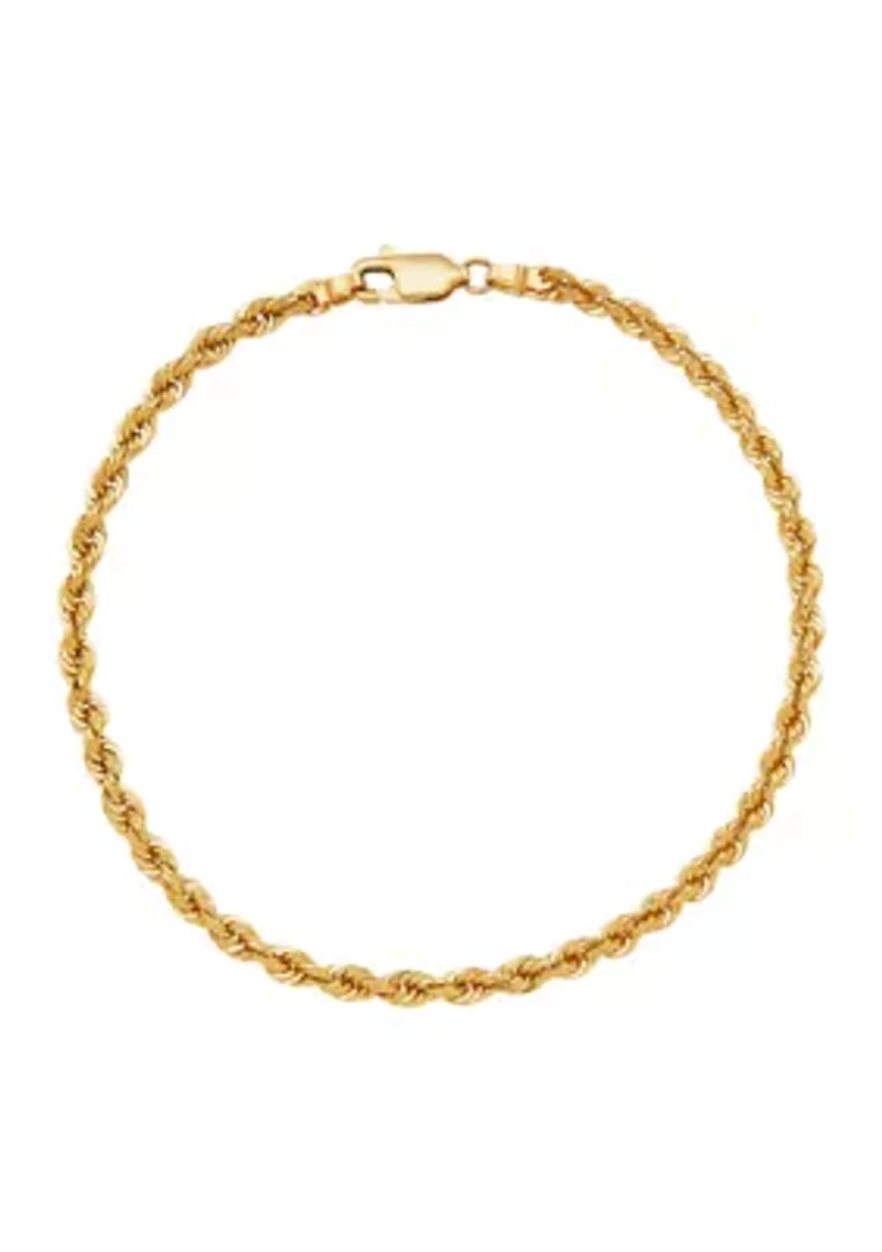 Hollow Becelet in 14K Yellow Gold