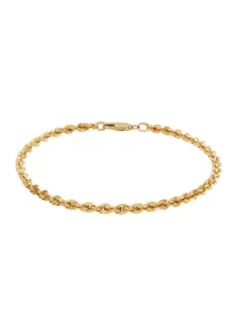 Hollow Becelet in 14K Yellow Gold