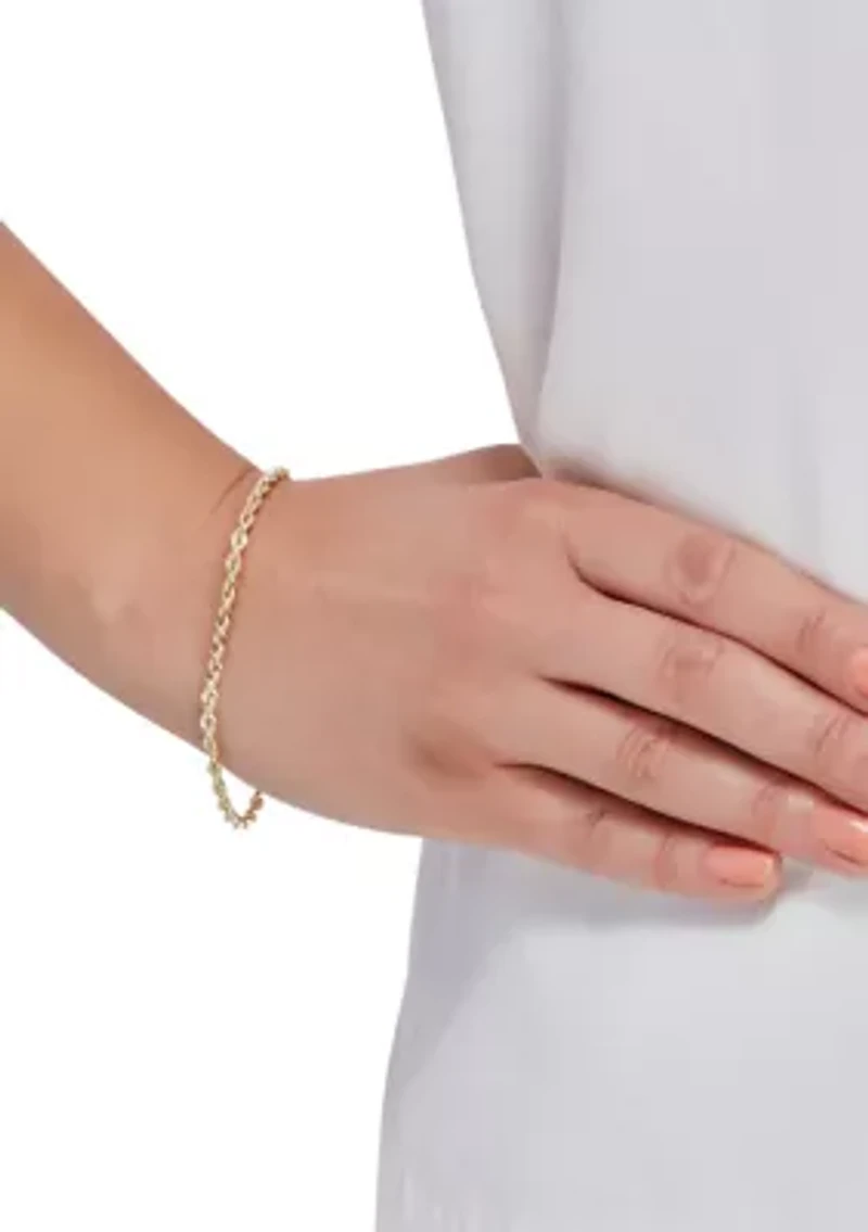 Hollow Becelet in 14K Yellow Gold