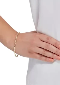 Hollow Becelet in 14K Yellow Gold