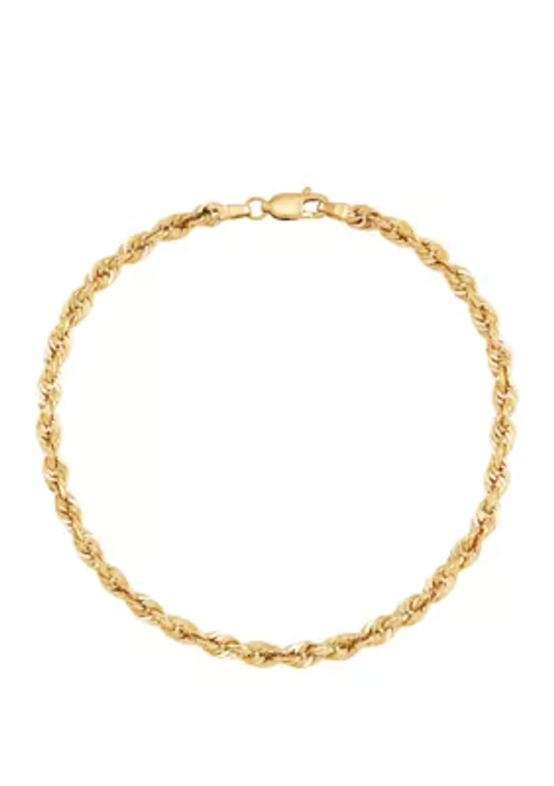 Men's Gold Glitter Bracelet in 14k Yellow Gold