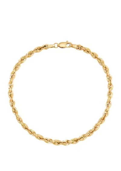 Men's Gold Glitter Bracelet in 14k Yellow Gold