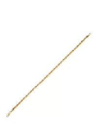 Men's Gold Glitter Bracelet in 14k Yellow Gold