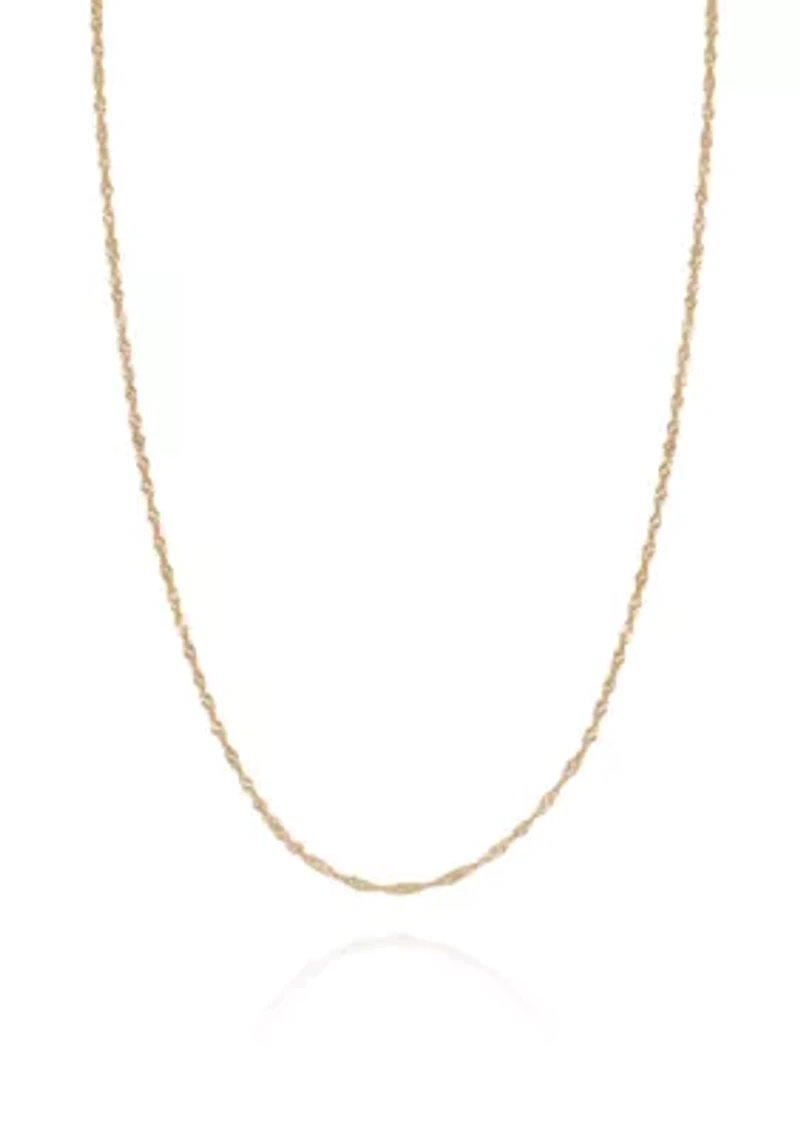1.35 Millimeter Sparkle Necklace 14K Yellow Gold