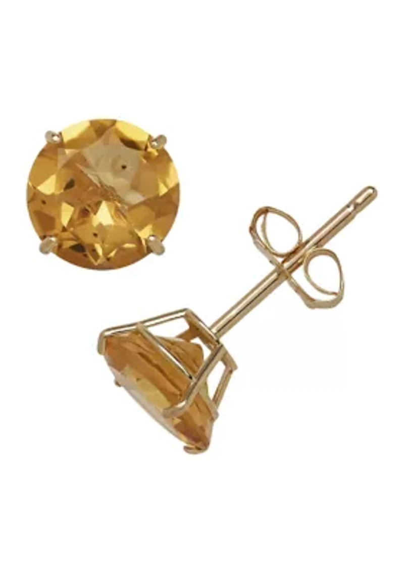 1.5 ct. t.w. Citrine Stud Earrings in 10K Yellow Gold