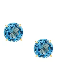 2 ct. t.w. Swiss Blue Topaz Earrings in 10K Yellow Gold 