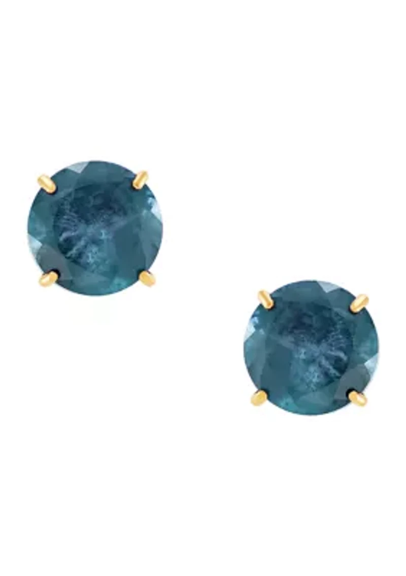 2 ct. t.w. Swiss Blue Topaz Earrings in 10K Yellow Gold 