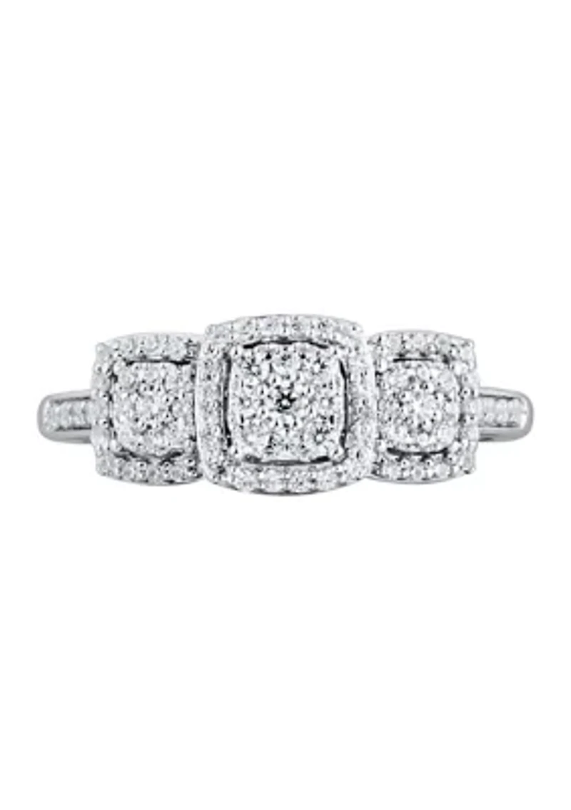 1/3 ct. t.w. Diamond Engagement Ring 10K White Gold