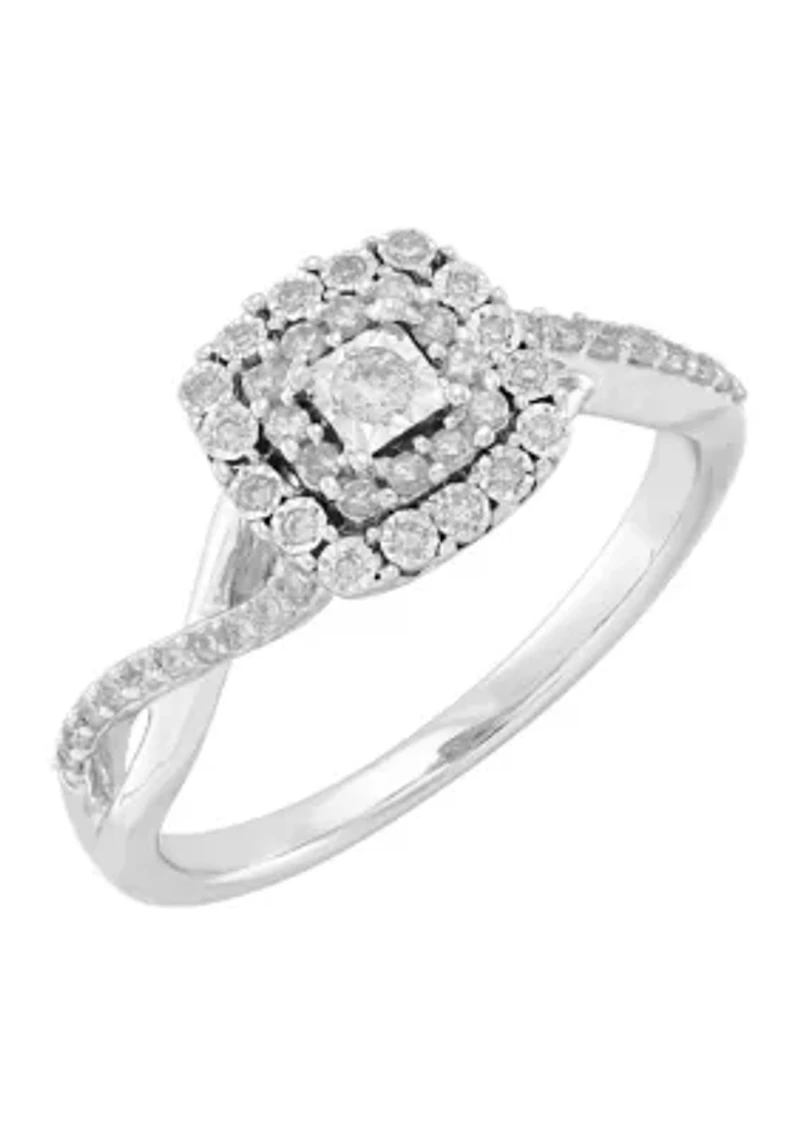1/4 ct. t.w. Diamond Ring 10K White Gold