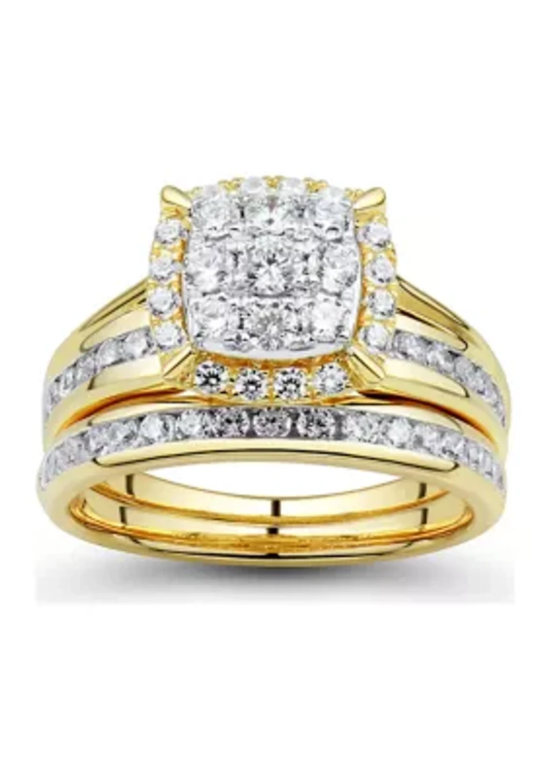 1 ct. t.w, Diamond Bridal Ring 10K Yellow Gold