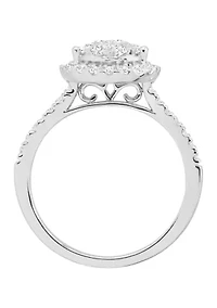 1 ct. t.w. Diamond Engagement Ring 10K White Gold