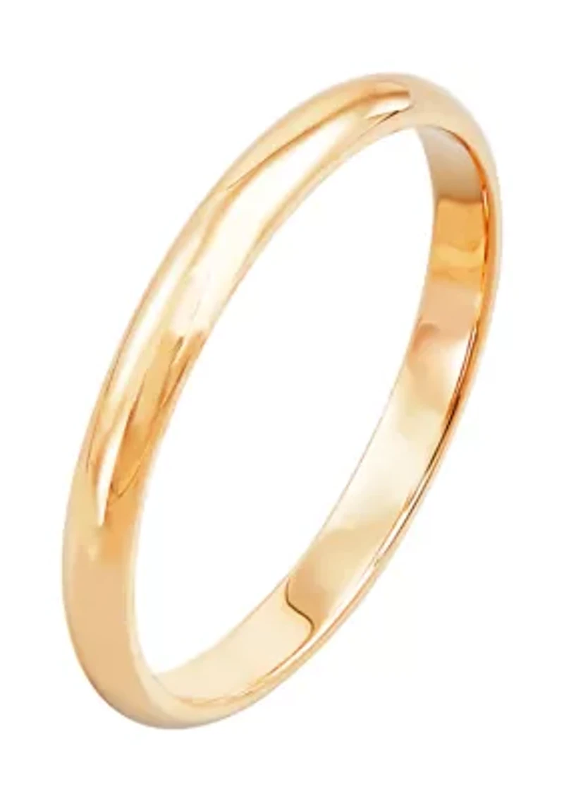 Polished Wedding Band Ring 14k Yellow Gold