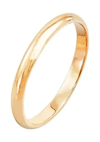 Polished Wedding Band Ring 14k Yellow Gold