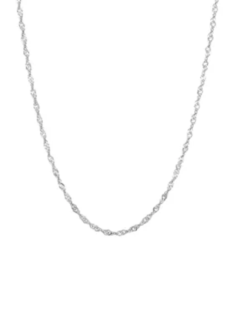 1.35 Millimeter Sparkle Necklace 14K White Gold