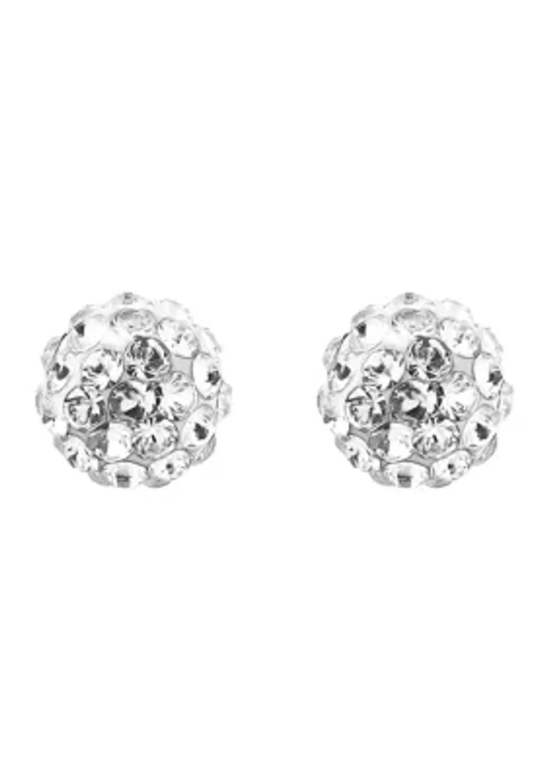 Crystal Ball Baby Earrings 14K Yellow Gold