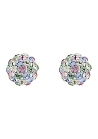 Crystal Ball Baby Earrings 14K Yellow Gold