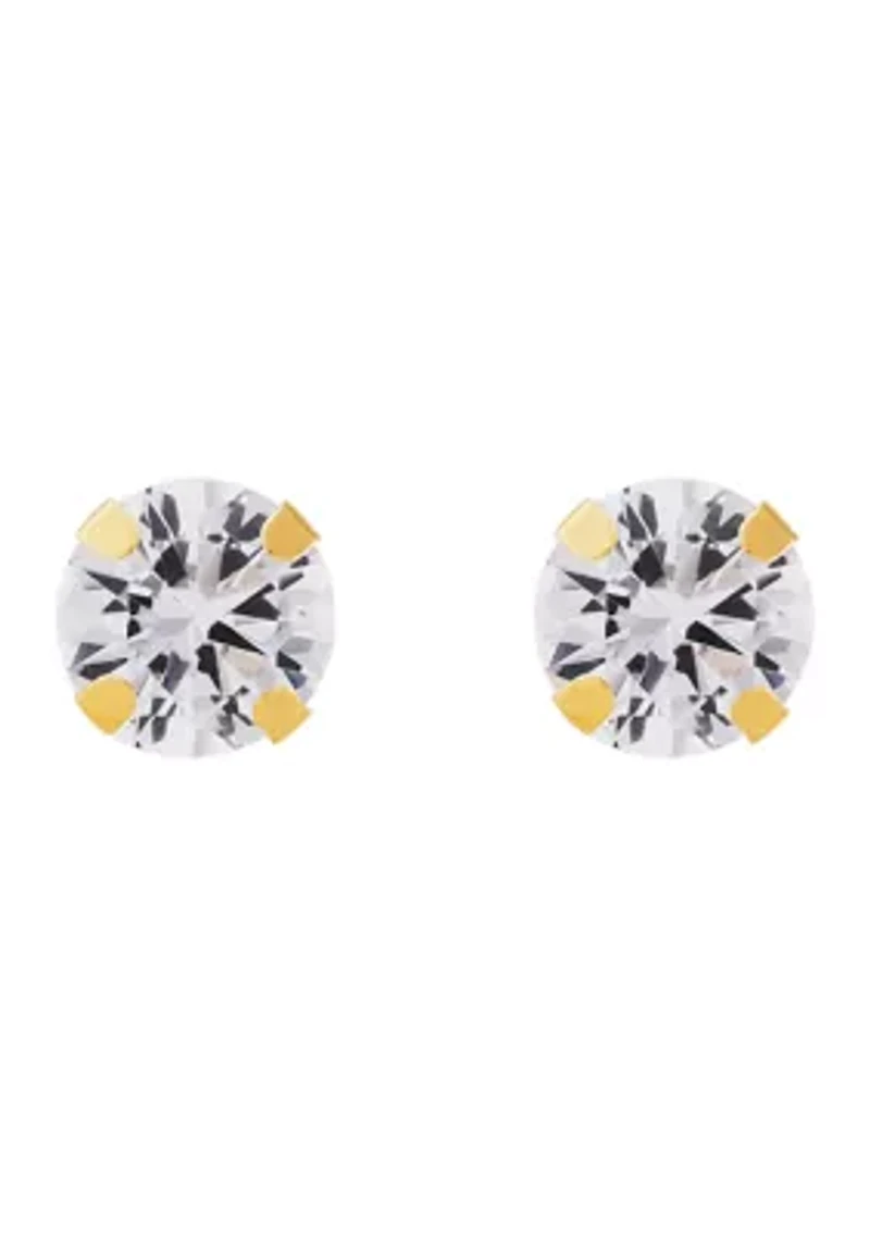 Lab Created White Sapphire Earrings