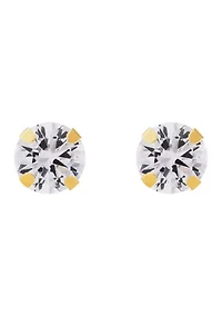 Lab Created White Sapphire Earrings
