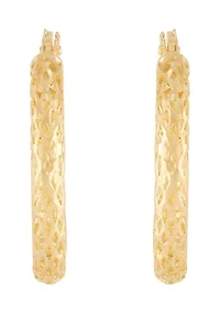Tube Hoop Earrings in 10K Yellow Gold